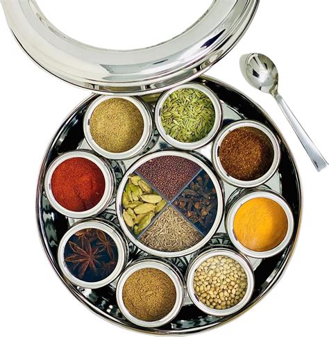 stainless steel spice box online india|stainless steel indian spice box.